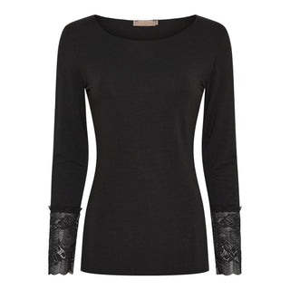 LANGÆRMET T-SHIRT - Black