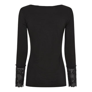 LANGÆRMET T-SHIRT - Black