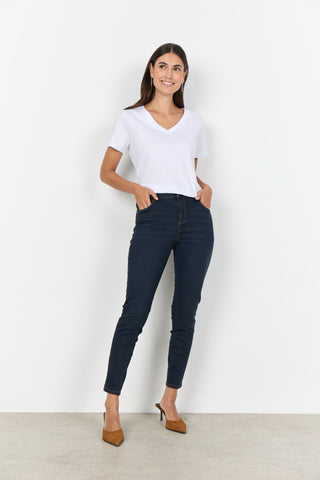 KIMBERLY PATRIZIA jeans med snalle ben