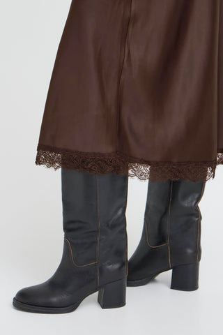 ENDRA LACE satin nederdel