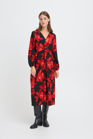 LYSINE kjole med blomster