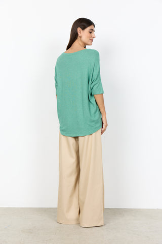 BIARA 96, blød strik med 3/4 ærme i farven Frosty