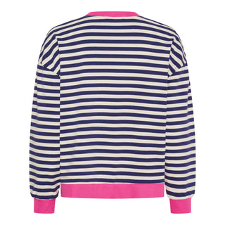 VILDA LS shirt - Navy / Fuxia