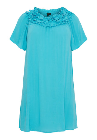 KJOLE MED FLÆSEKANT - Scuba Blue