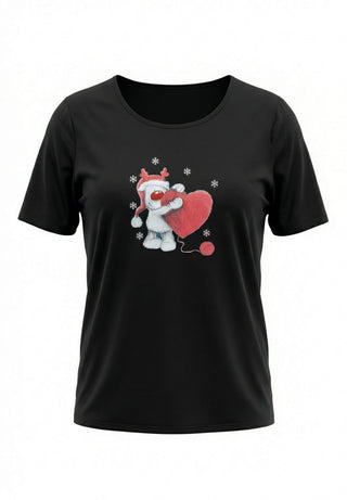 VISKOSE T-SHIRT - Heart Bear