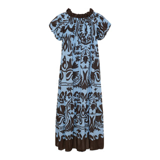 MUSE Kjole - Blue/Marrone