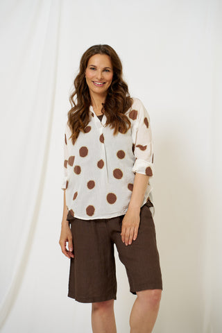 RIVA bluse - Brown