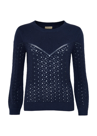 ASTRID strik bluse - Navy