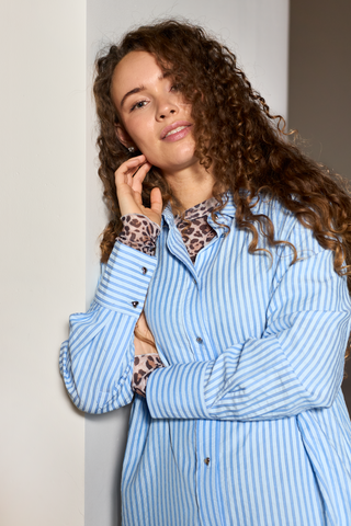 ANNIE Shimmer Mesh bluse