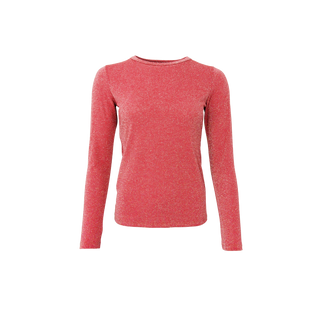 FAYE Lurex Bluse - Coral