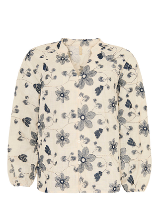 FLORA bluse med blomstermønster