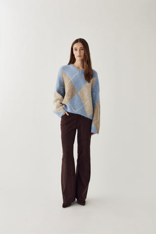 LAI KNIT sweater - Sky Blue Mix