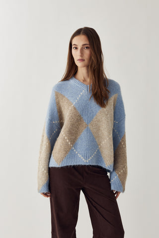 LAI KNIT sweater - Sky Blue Mix