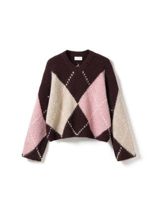 LAI KNIT sweater - Wine Mix