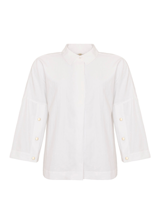 METTE skjortebluse - White