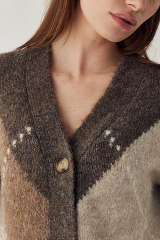 LAIANA KNIT cardigan - Ash Brown Mix