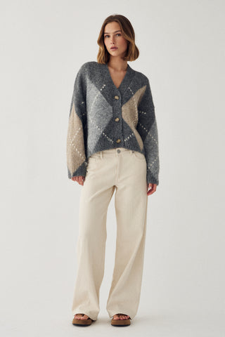 LAIANA KNIT cardigan - Grey Mix