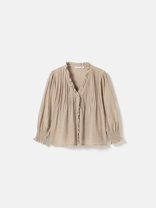 MARIN Bluse - Grey Ivory