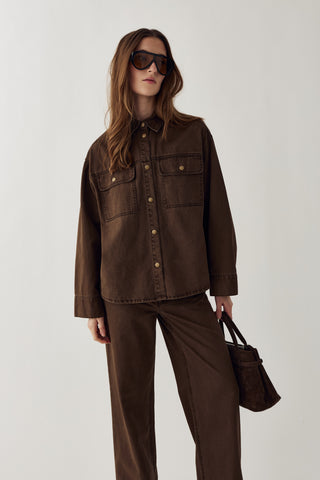 MARTHENA Shirt - Cocoa Brown