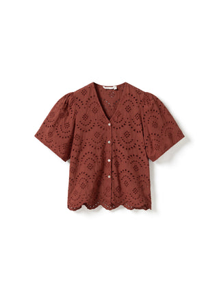 MIKA Bluse - Terracotta