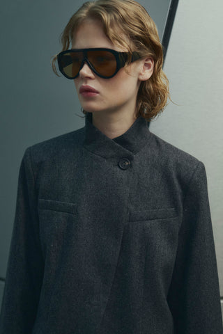 MONIQUE Blazer - Dark Grey Melange