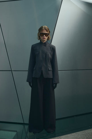 MONIQUE Blazer - Dark Grey Melange