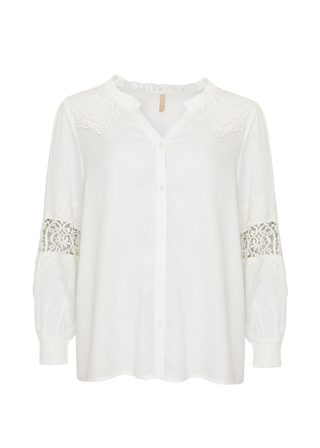 NOVA skjorte med blondedetaljer