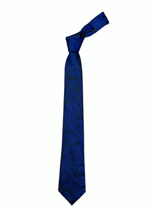 Smukt SLIPS / TIE - Paisley Blue/Black