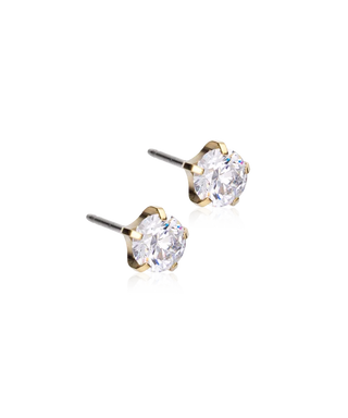 GT Tiffany Precious Øreringe 6 mm, CZ White