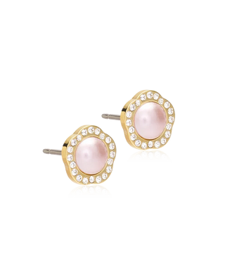 GT Brilliance Fancy Pearl Øreringe 8 mm, Crystal/Light Rose