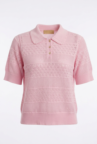 BREE strik bluse - Light Pink